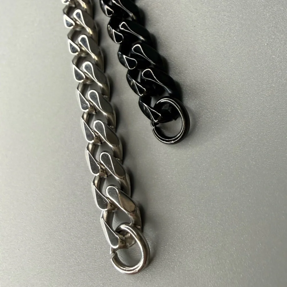 Titanium Cuban Link Chain Bracelet 7mm Waterproof Men’s Jewelry